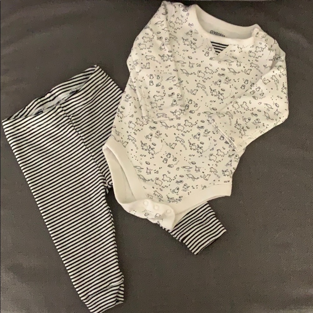 Gymboree bodysuit and leggings set 3-6 months